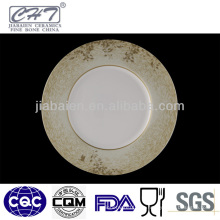 ZH005 Elegante plato decorativo para servir con calcomanía